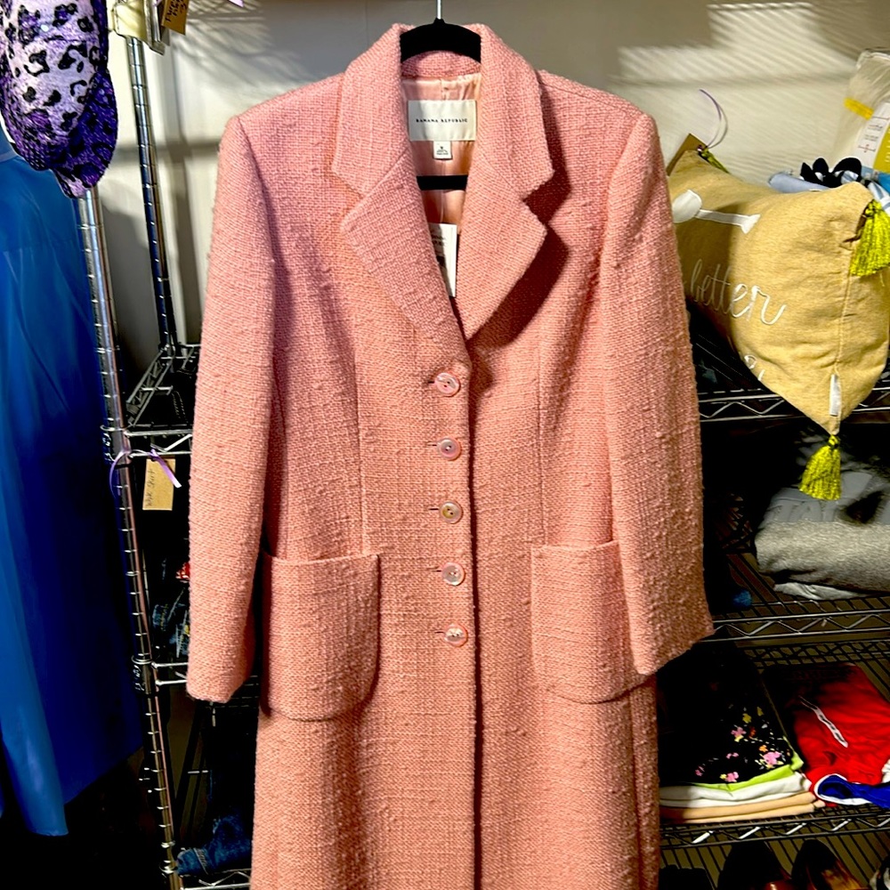 Pink coat brand new banana republic